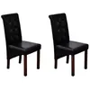 Image de vidaXL Chaise de salle à manger 2 pcs Cuir artificiel Noir