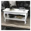 Image de vidaXL Table basse 2 couches MDF Blanc