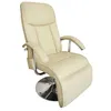 Image de vidaXL Fauteuil de massage électrique Cuir artificiel Crème
