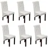 Image de vidaXL Chaise de salle à manger 6 pcs Blanc