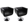 Image de vidaXL Chaise de bar 2 pcs Cuir artificiel Noir