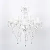 Image de vidaXL Lustre en Cristal Transparent Lampe Plafonnier Luminaire Salon Chambre 240309