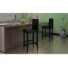 Image de vidaXL Tabourets de bar lot de 4 noir similicuir160715