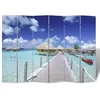 Image de vidaXL Cloison de séparation pliable 217x170 cm Plage
