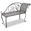 Image de Chaise longue de jardin 128 cm Acier Antique Marron