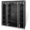 Image de vidaXL Armoire avec compartiments et tiges 45 x 150 x 176 cm Noir