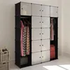 Image de Armoire modulaire 14 compartiments Noir et blanc 37x146x180,5cm