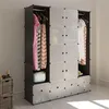Image de vidaXL Kast modulair met 18 vakken 37x146x180,5 cm zwart en wit240501