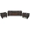 Image de Ensemble de bancs de rangement 3 pcs Marron