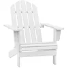 Image de Lot de 2 chaise vidaxl H. 92 cm non pliable en bois exterieur blanc