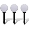 Image de vidaXL Lampes d'allée à LED 3 pcs 20 cm avec piquet de sol