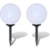 Image de vidaXL Lampes d'allée à LED 2 pcs 30 cm avec piquet de sol