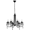 Image de Lustre en cristal plafonnier 6 feux lampe luminaire 240689