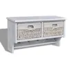 Image de vidaXL Porte-manteau Blanc 60x23,5x33 cm Bois de Paulownia