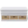 Image de Banc d entrée et de rangement avec coussin 2 tiroirs Blanc