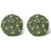 Image de Boules de Buis Artificielles, 27 cm Avec Éclairage LED X2