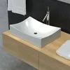 Image de Lavabo de salle de bain en céramique Blanc brillant