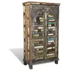 Image de vidaXL Bibliothèque multicolore 3 étagères et 2 portes Bois récupéré 240947
