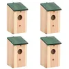 Image de vidaXL 4 pcs Nichoirs Bois 12x12x22 cm