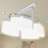 Image de vidaXL Plafondlamp met ellips glazen kapjes (4 x E14)240988