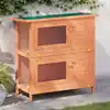 Image de Cage pour lapins et petits animaux, 4 portes, en bois