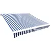 Image de Toit d auvent toile bleu et blanc 3 x 2,5 m (cadre non inclus)