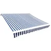 Image de vidaXL Luifeldoek 4x3 m canvas blauw en wit141011