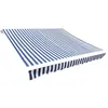 Image de Toit d auvent Toile Bleu et blanc 6x3 m (Cadre non inclus)
