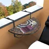 Image de Table suspendue de balcon Terre cuite et blanc Mosaïque