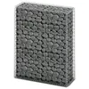 Image de Panier de gabion avec couvercle Fil galvanisé 100 x 80 x 30 cm