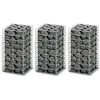 Image de Jeu de panier de gabion 3 pcs Fil galvanisé 25x25x50 cm