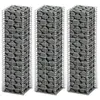 Image de vidaXL 3-delige Schanskorfset 25x25x100 cm gegalvaniseerd draad 141045