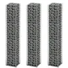Image de vidaXL 3-delige Schanskorfset 25x25x150 cm gegalvaniseerd draad 141046