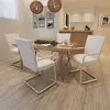 Image de Lot de 4 chaise vidaxl H. 92 cm non pliable en polypropylene interieur blanc