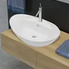 Image de Lavabo ovale en céramique avec trou de robinet