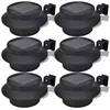 Image de vidaXL Lampes solaires 6 pcs pour clôture gouttière Noir