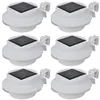 Image de vidaXL Lampes solaires 6 pcs pour clôture gouttière Blanc