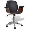 Image de vidaXL Chaise pivotante Bois courbé et similicuir