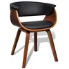 Image de vidaXL Chaise de salle à manger Bois courbé et similicuir
