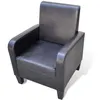 Image de vidaXL Fauteuil similicuirnoir