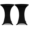 Image de Housse de table ?70cm Noir extensible 2 pcs