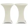 Image de Housse de table ?80cm Crème extensible 2 pcs