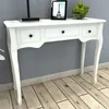 Image de Table de console et coiffeuse avec 3 tiroirs Blanc