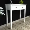 Image de Table de console et coiffeuse avec 2 tiroirs Blanc