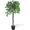 Image de Palmier Artificiel Plastique avec Pot 110 cm