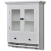 Image de vidaXL Armoire de cuisine murale avec porte en verre Blanc Bois