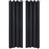 Image de Gordijnen met metalen ringen 135 x 245 cm 2 stuks (zwart)130369
