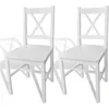 Image de Lot de 2 chaise vidaxl interieur non pliable H. 85.5 cm en bois