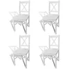 Image de Lot de 4 chaise vidaxl H. 86 cm non pliable en bois interieur