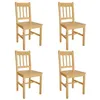 Image de Chaises à manger lot de 4 bois de pin